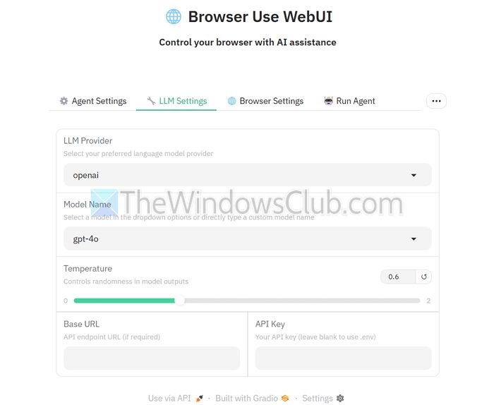 How to use Browser-Use Web UI on Windows 11?